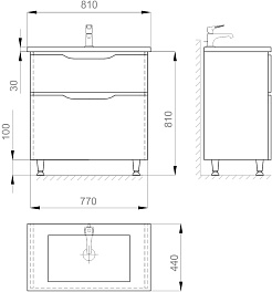Ceruttispa Мебель для ванной Алессандрия 80 – фотография-5